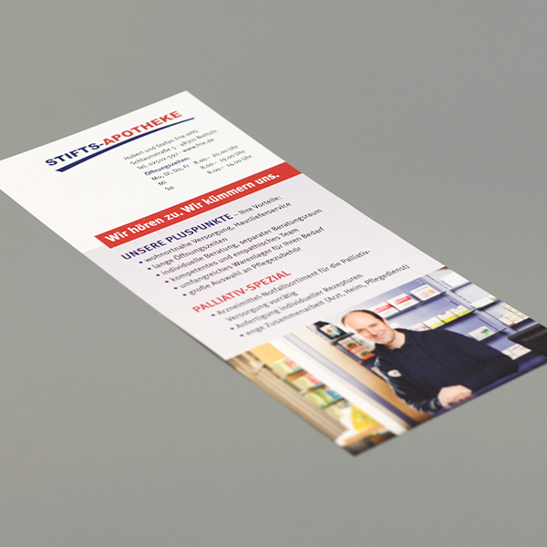 Flyerdesign für eine Apotheke