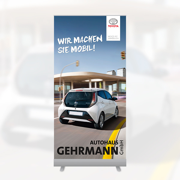 Entwicklung von Roll-ups für ein Autohaus